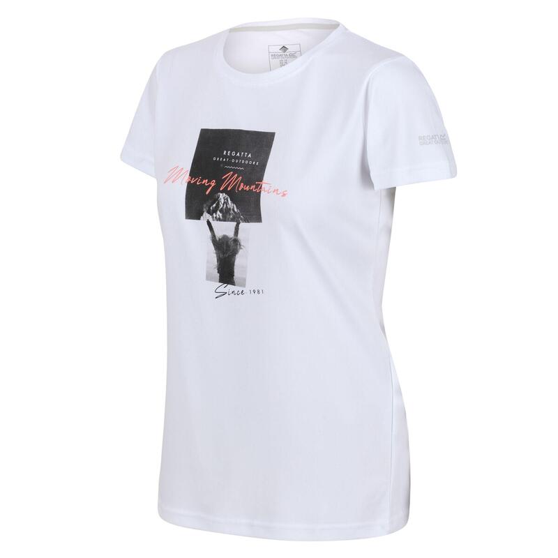 T-shirt fitness femme Regatta Fingal VI blanc à séchage rapide