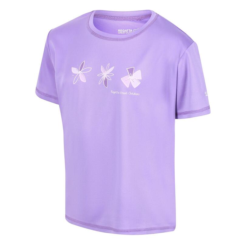 Alvarado VI Kurzärmeliges Walkingshirt für Kinder - Violett