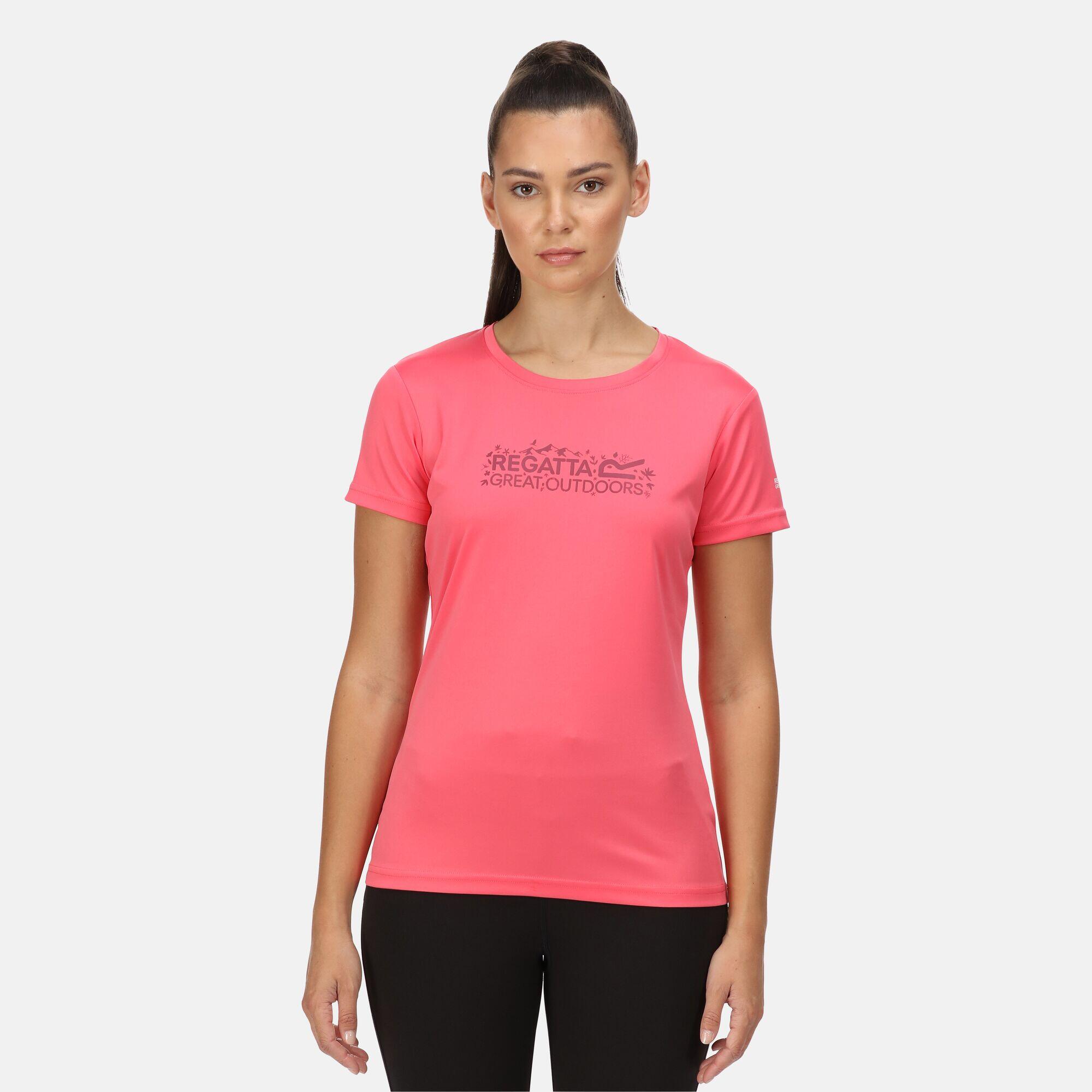 REGATTA Fingal VI Women's Walking T-Shirt - Tropical Pink