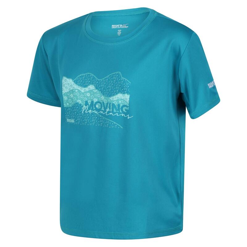 Alvarado VI wandel-T-shirt met korte mouwen voor kinderen - Middenturquoise