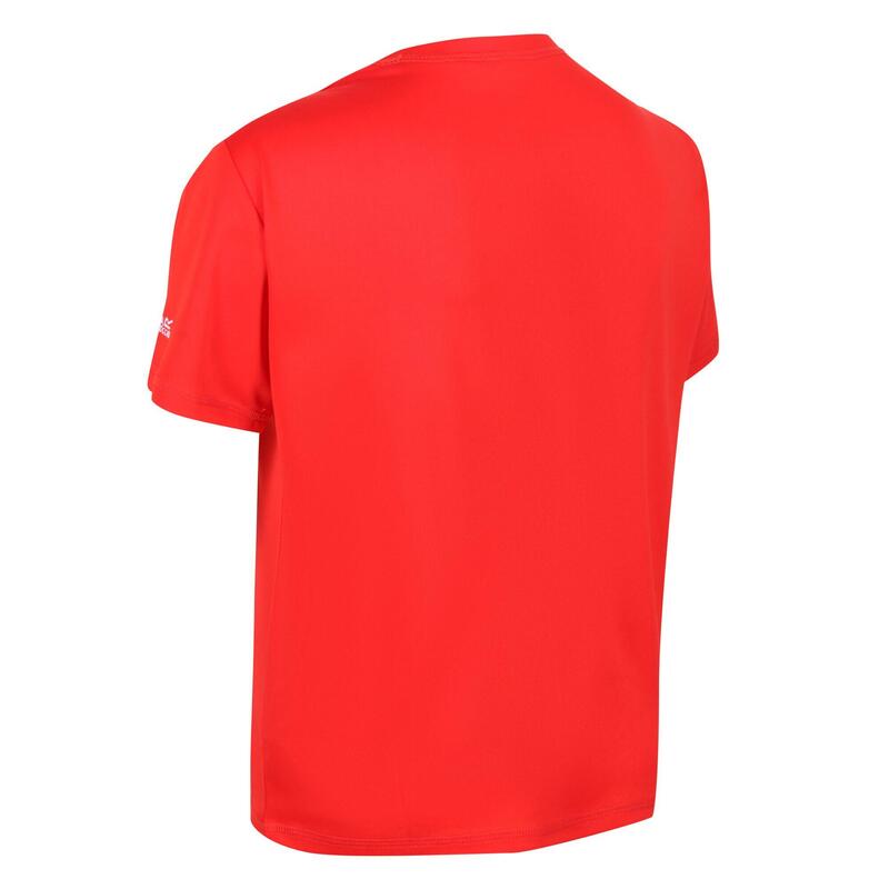 Alvarado VI Kurzärmeliges Walkingshirt für Kinder - Rot