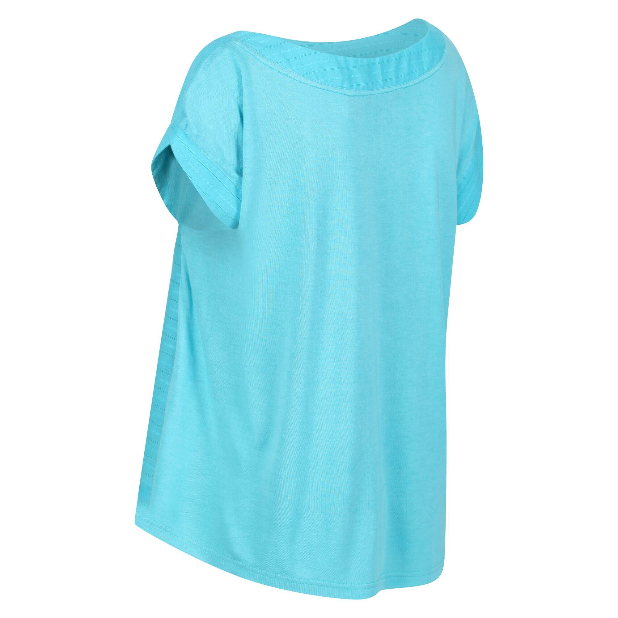 Adine Women's Walking Short Sleeve T-Shirt - Seascape Blue 2/5