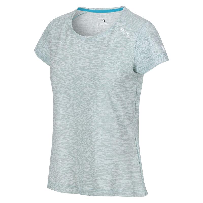Limonite V Fitness-T-shirt voor dames - Vaalgroen