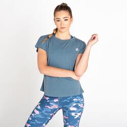 Breeze By T-shirt de fitness à manches courtes pour femme - Bleu