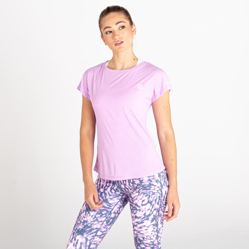 Breeze By T-shirt de fitness à manches courtes pour femme - Violet pâle