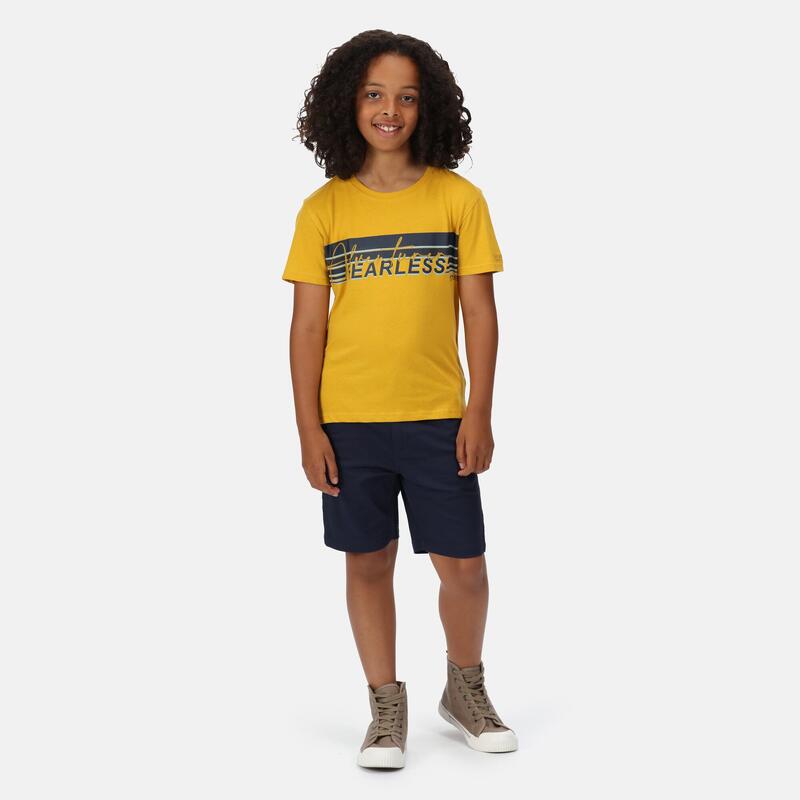 Bosley V Kurzärmeliges Walkingshirt für Kinder - Gelb