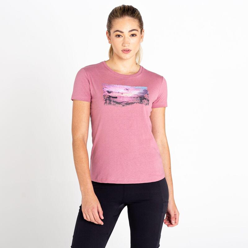 Peace of Mind T-shirt de fitness à manches courtes pour femme - Rose