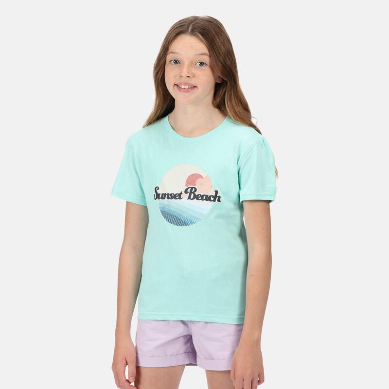 Bosley V Kurzärmeliges Walkingshirt für Kinder - Hellblau