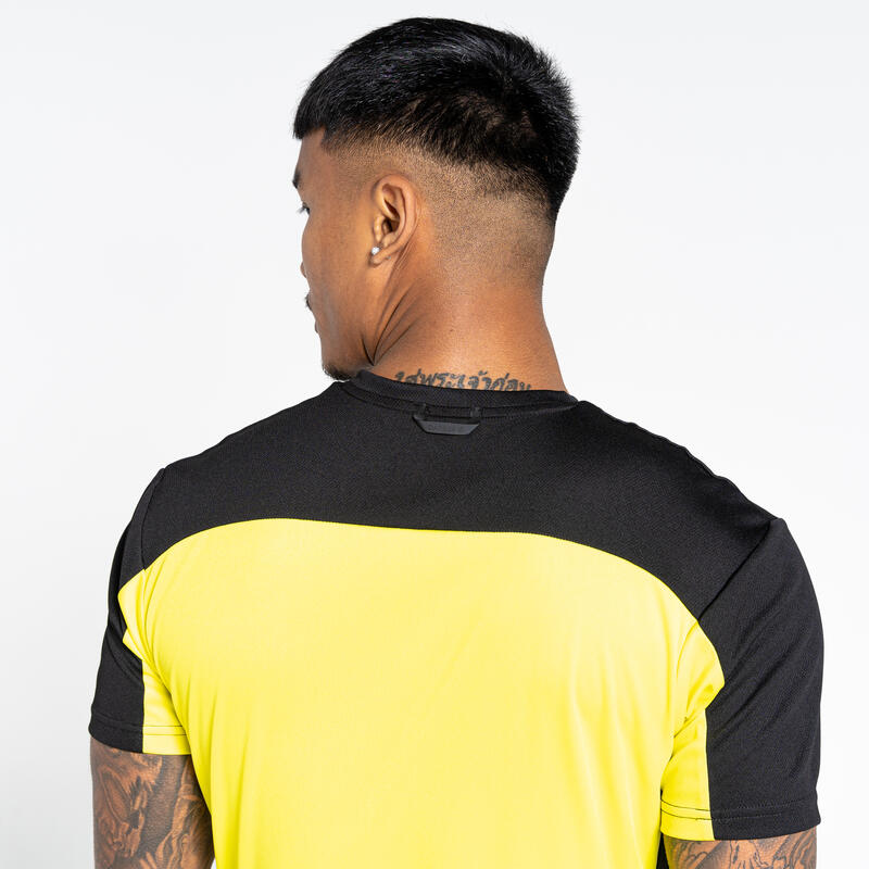 Aces III T-shirt Fitness zippé à moitié pour homme - Jaune