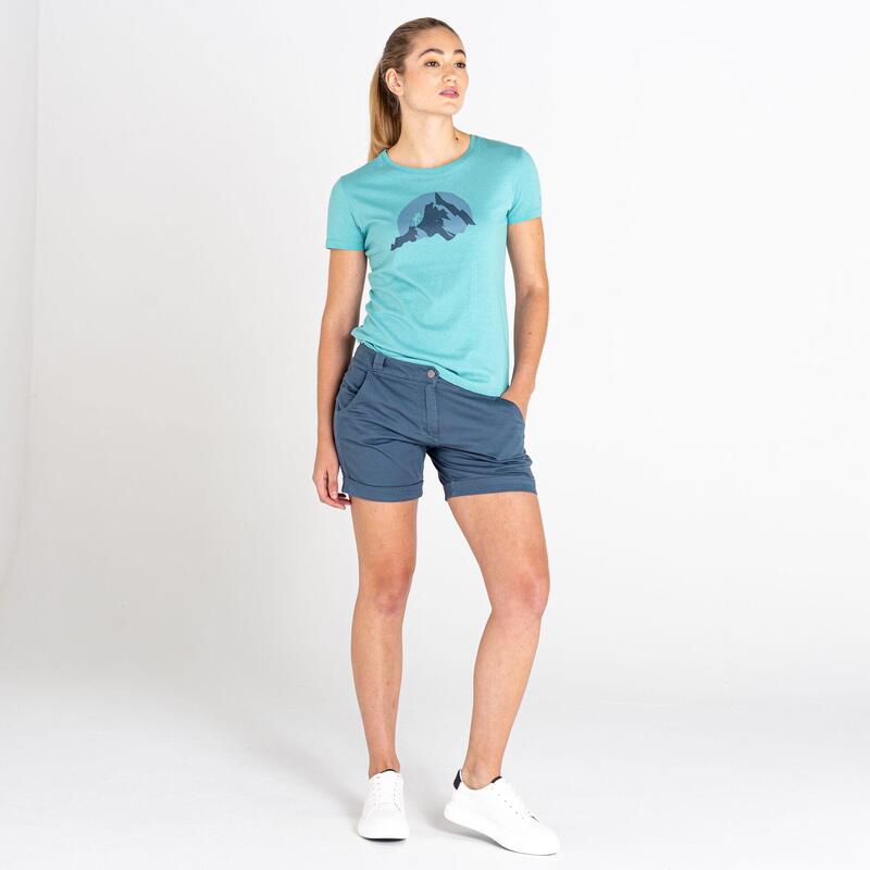 Peace of Mind fitness-T-shirt met korte mouwen voor dames - Blauw