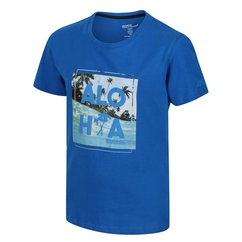 T-Shirt Praia Bosley V Criança Azul Imperial
