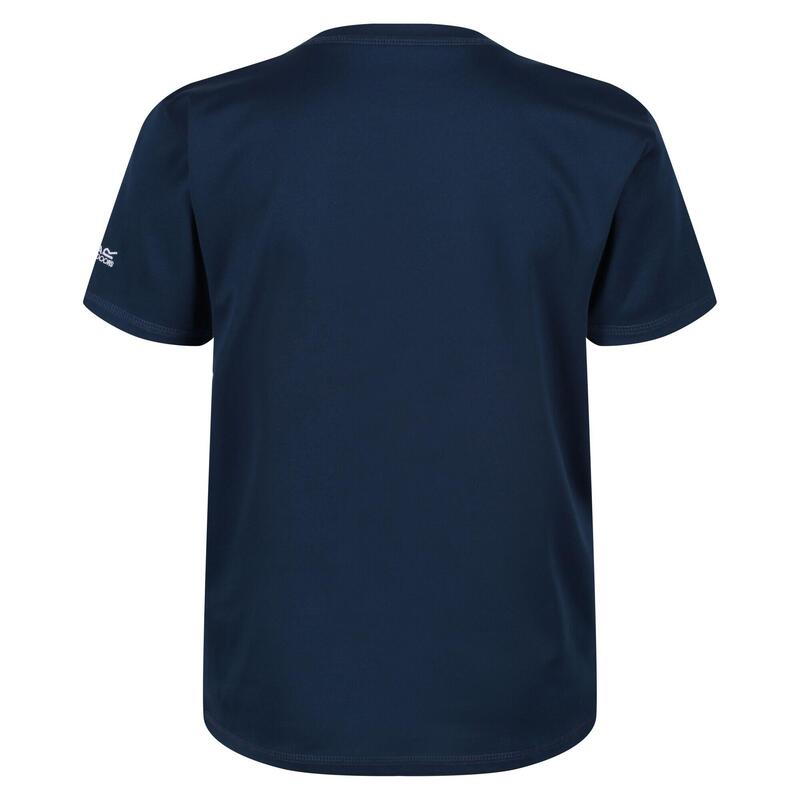 Alvarado VI wandel-T-shirt met korte mouwen voor kinderen - Midden marineblauw