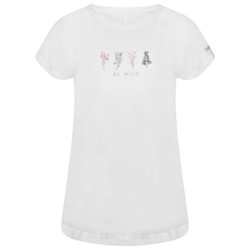 Moments II T-shirt de fitness à manches courtes pour femme - Blanc