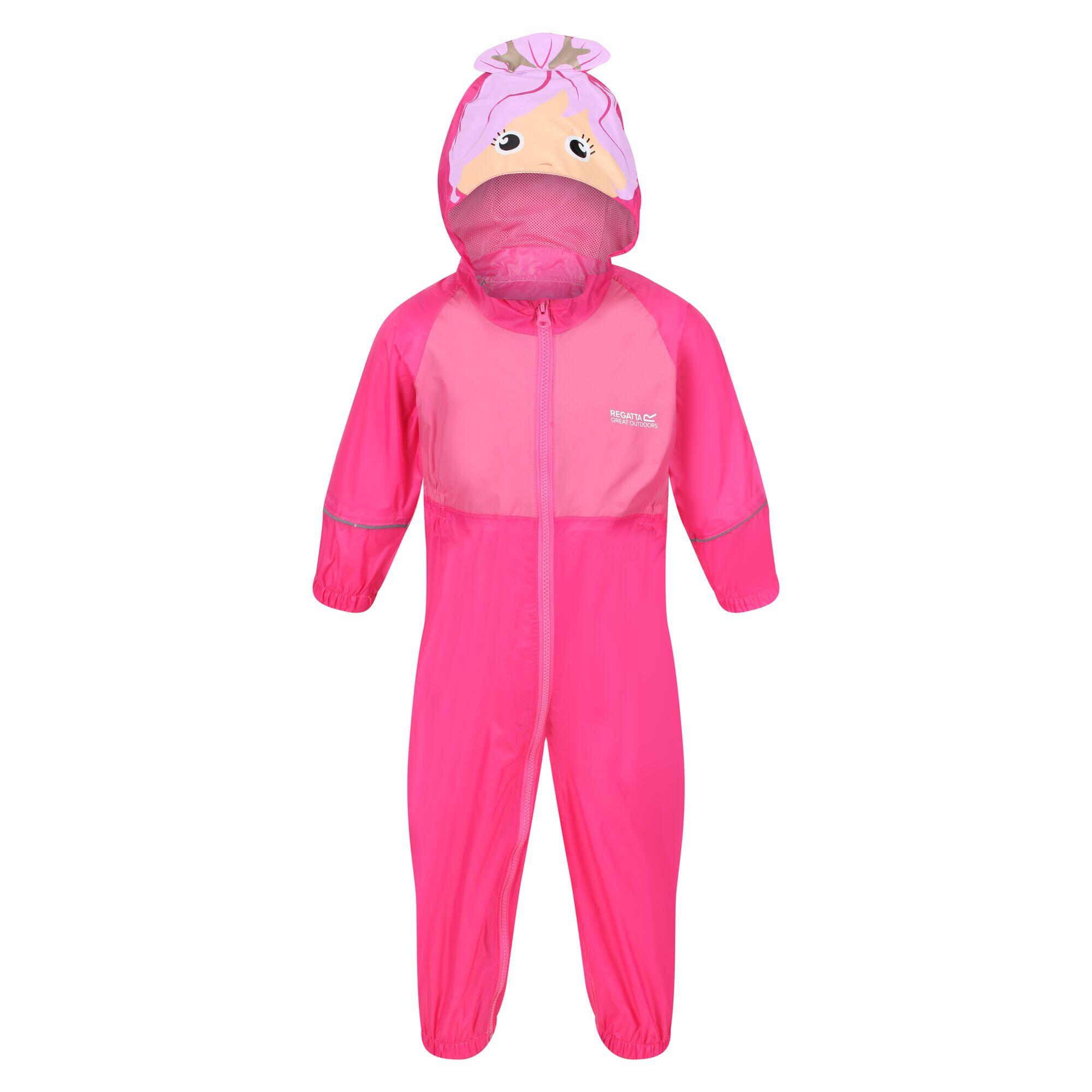 Charco Kids Hiking Hooded Puddle Suit - Pink Mermaid 3/4