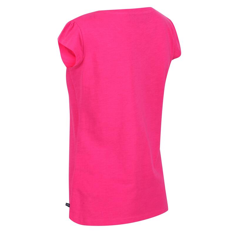 Francine Kurzärmeliges Fitnessshirt für Damen - Pink