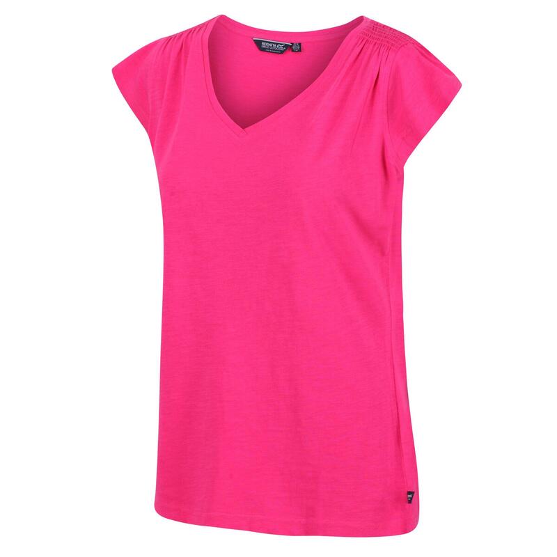 Francine T-shirt Fitness à manches courtes pour femme - Rose