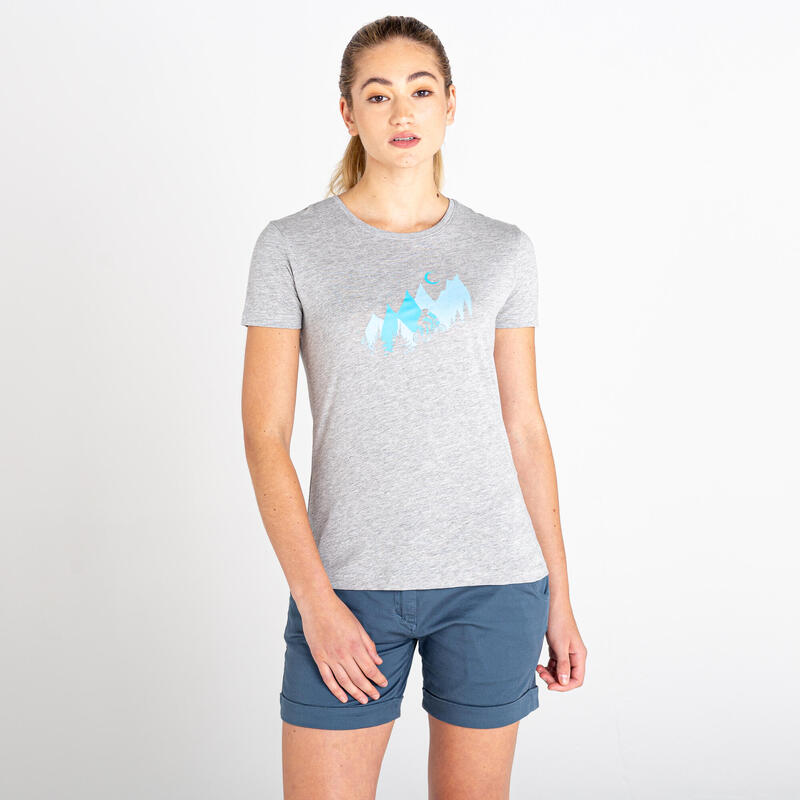 Peace of Mind fitness-T-shirt met korte mouwen voor dames - Grijs