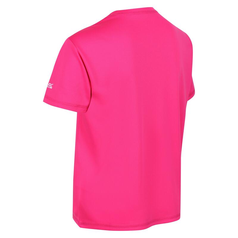 Alvarado VI Kurzärmeliges Walkingshirt für Kinder - Pink