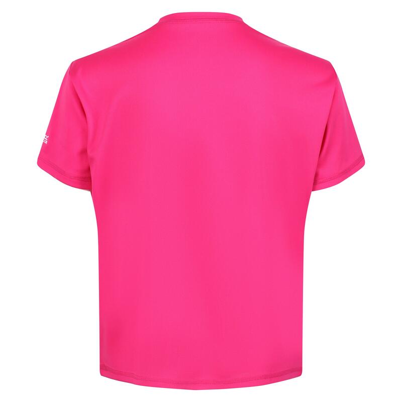 Alvarado VI Kurzärmeliges Walkingshirt für Kinder - Pink