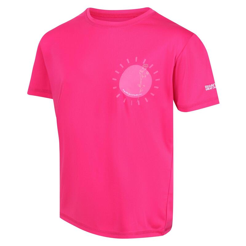 Alvarado VI Kurzärmeliges Walkingshirt für Kinder - Pink