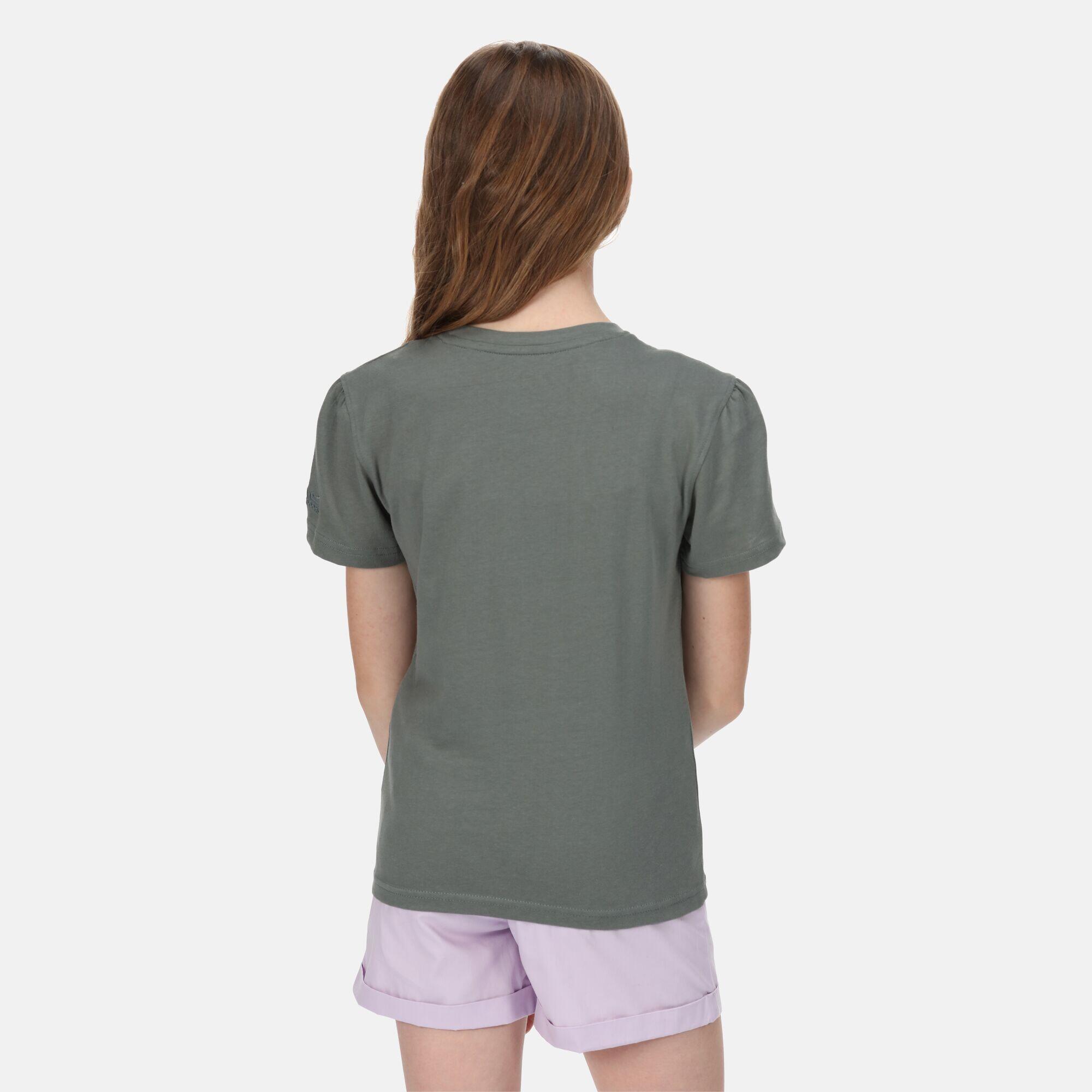 REGATTA Bosley V Kids Walking Short Sleeve T-Shirt - Balsam Green