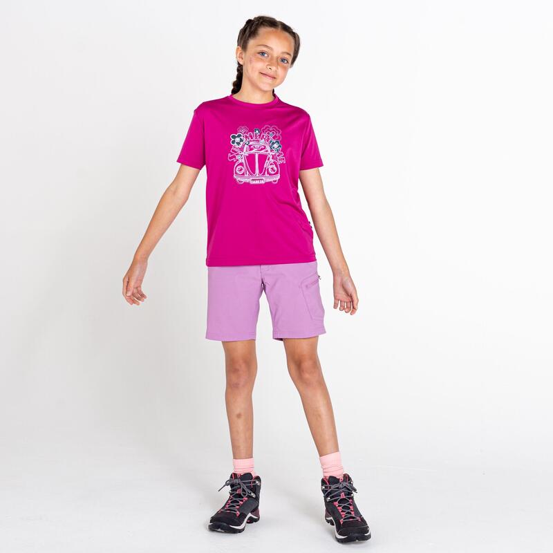 Rightful Tee korte wandel-T-shirt met korte mouwen voor kinderen - Middenroze