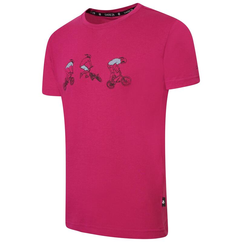 Rightful Tee korte wandel-T-shirt met korte mouwen voor kinderen - Middenroze