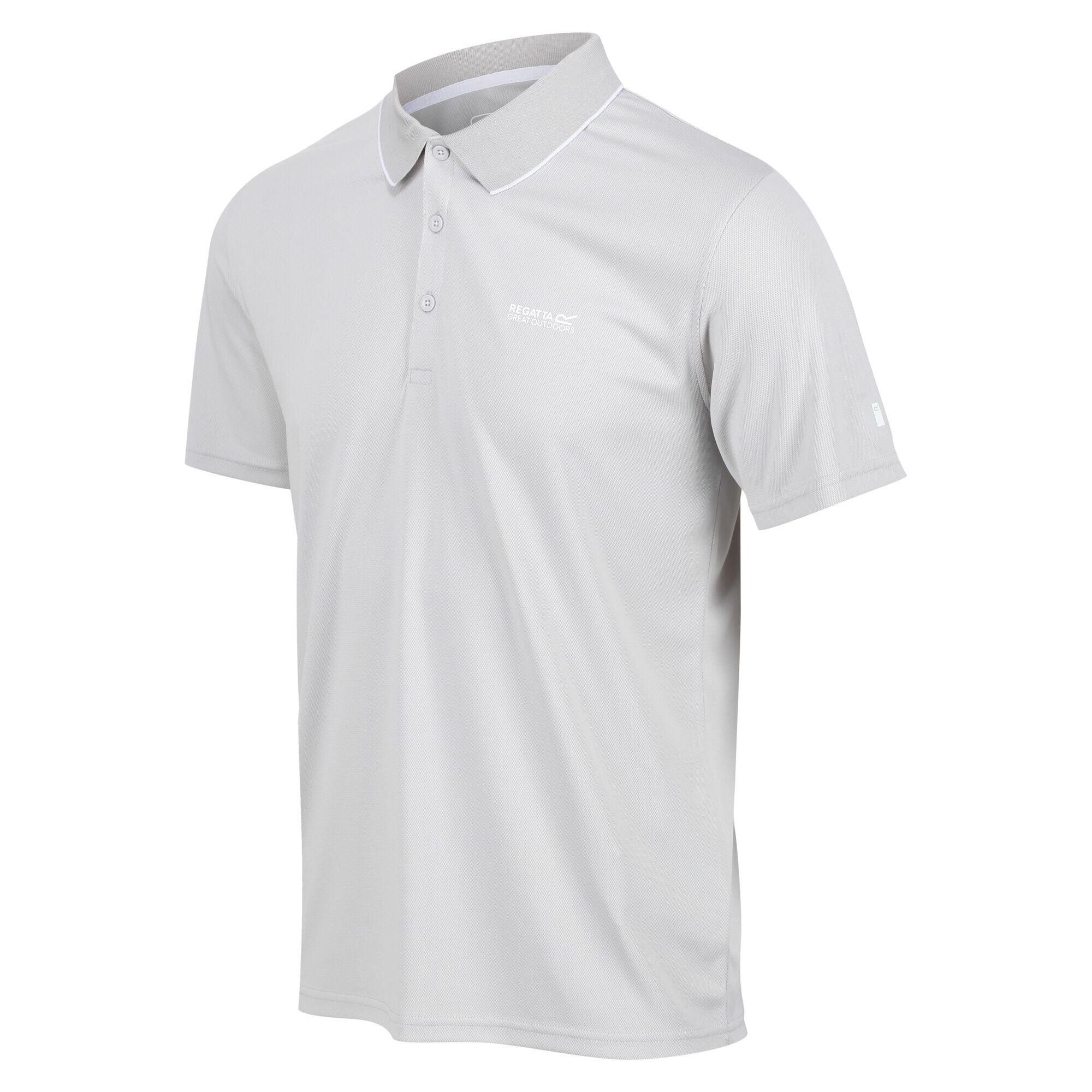 Mens Maverick V Active Polo Shirt (Silver Grey) 3/5