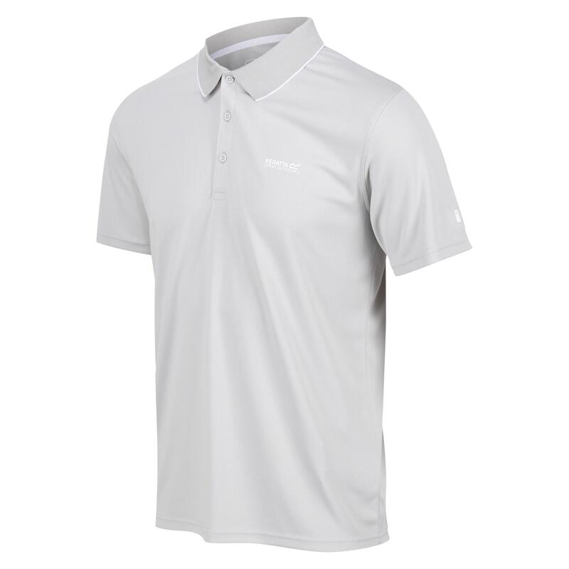 SportPoloshirt Maverick V kurzärmlig Herren Silbergrau