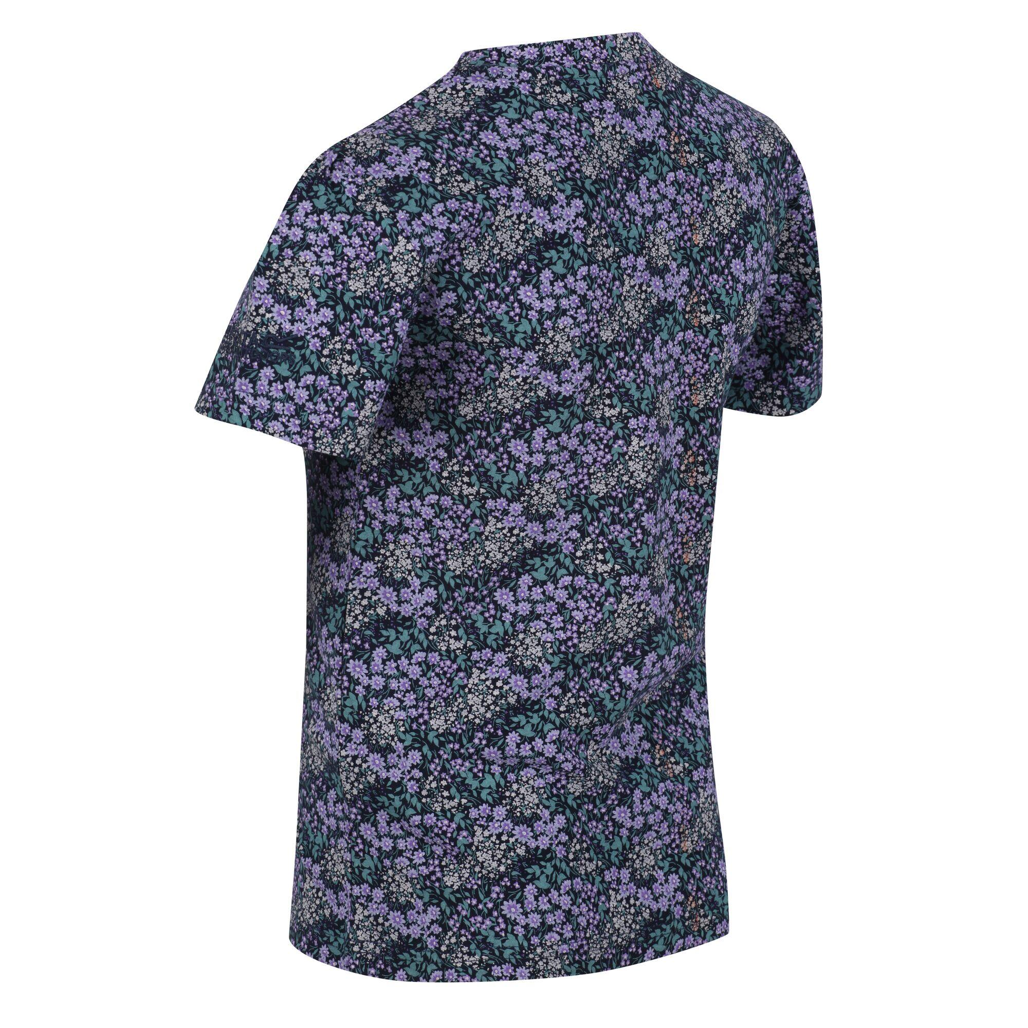 Bosley V Kids Walking Short Sleeve T-Shirt - Navy Ditsy Floral 5/5