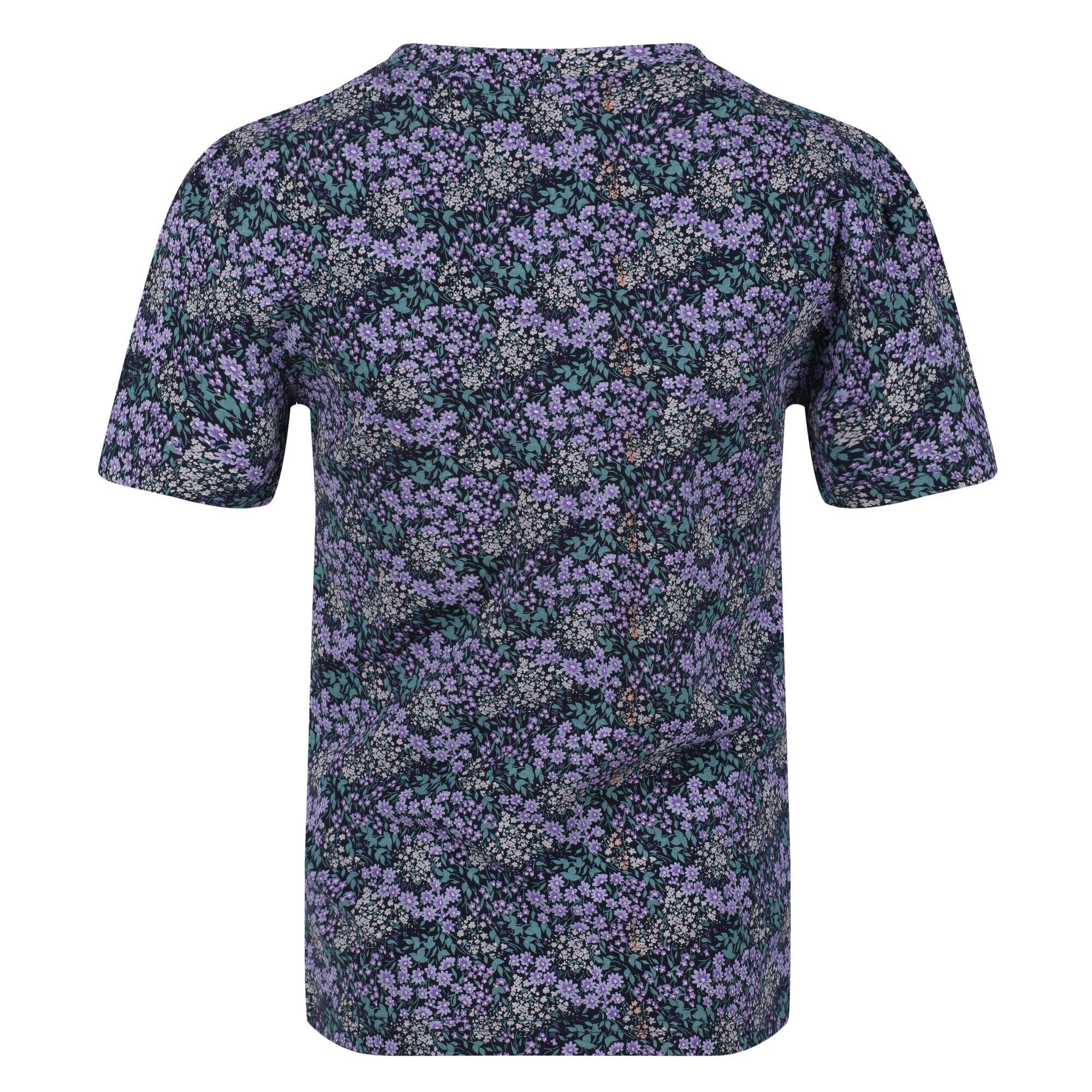 Childrens/Kids Bosley V Ditsy Print TShirt (Navy) 2/5