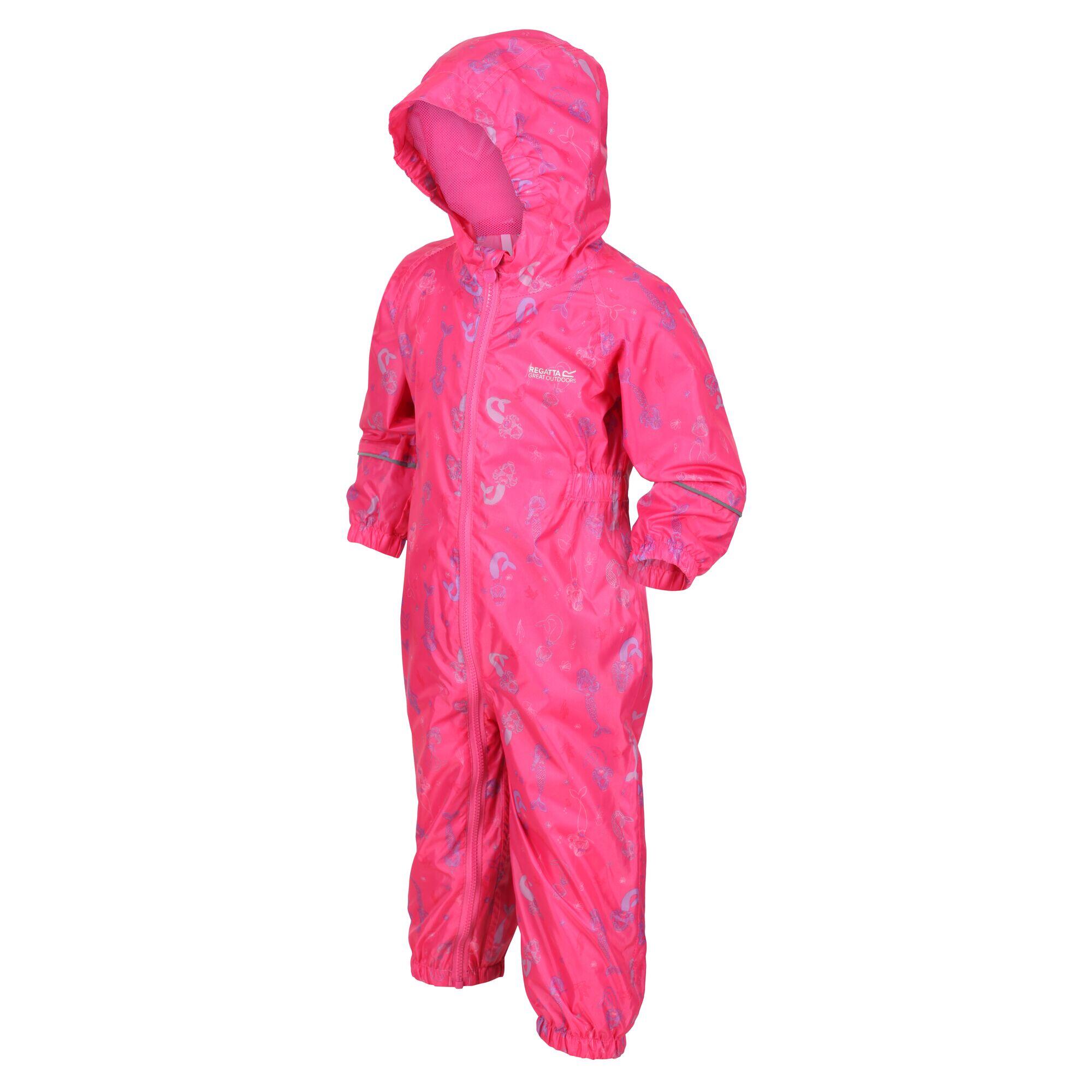 Pobble Kids' Hiking Waterproof Puddlesuit - Bright Pink 1/4