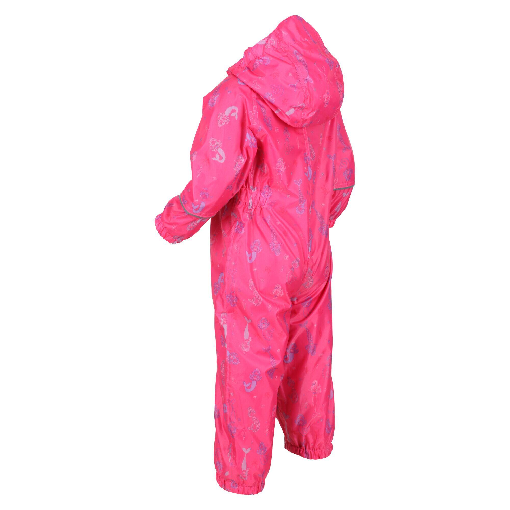 Pobble Kids' Hiking Waterproof Puddlesuit - Bright Pink 2/4