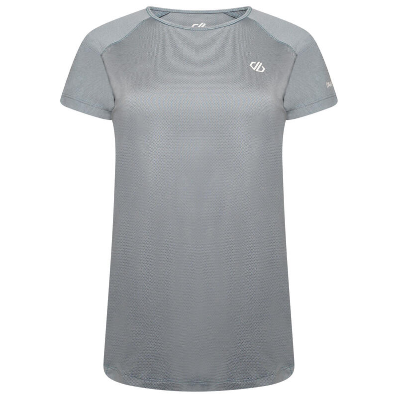 Corral fitness-T-shirt met korte mouwen voor dames - Vaalblauw
