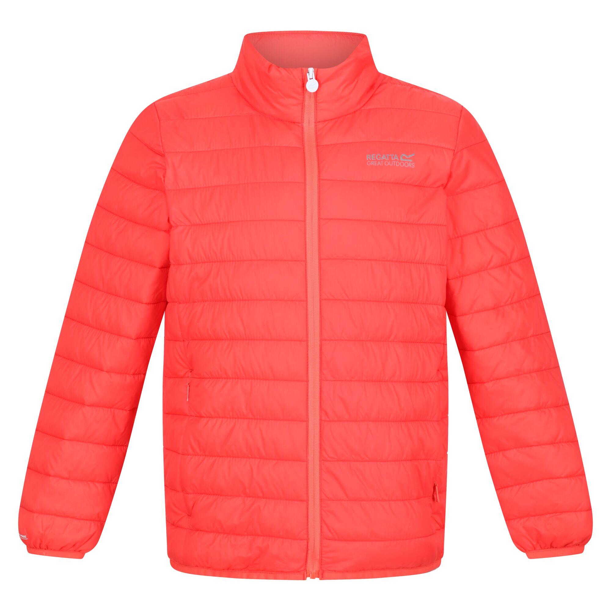 Childrens/Kids Hillpack Quilted Insulated Jacket (Neon Peach) 1/5