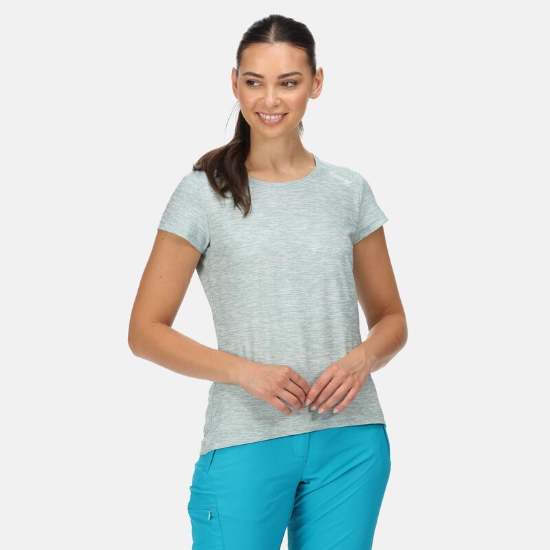 Limonite V Fitness-T-shirt voor dames - Vaalgroen