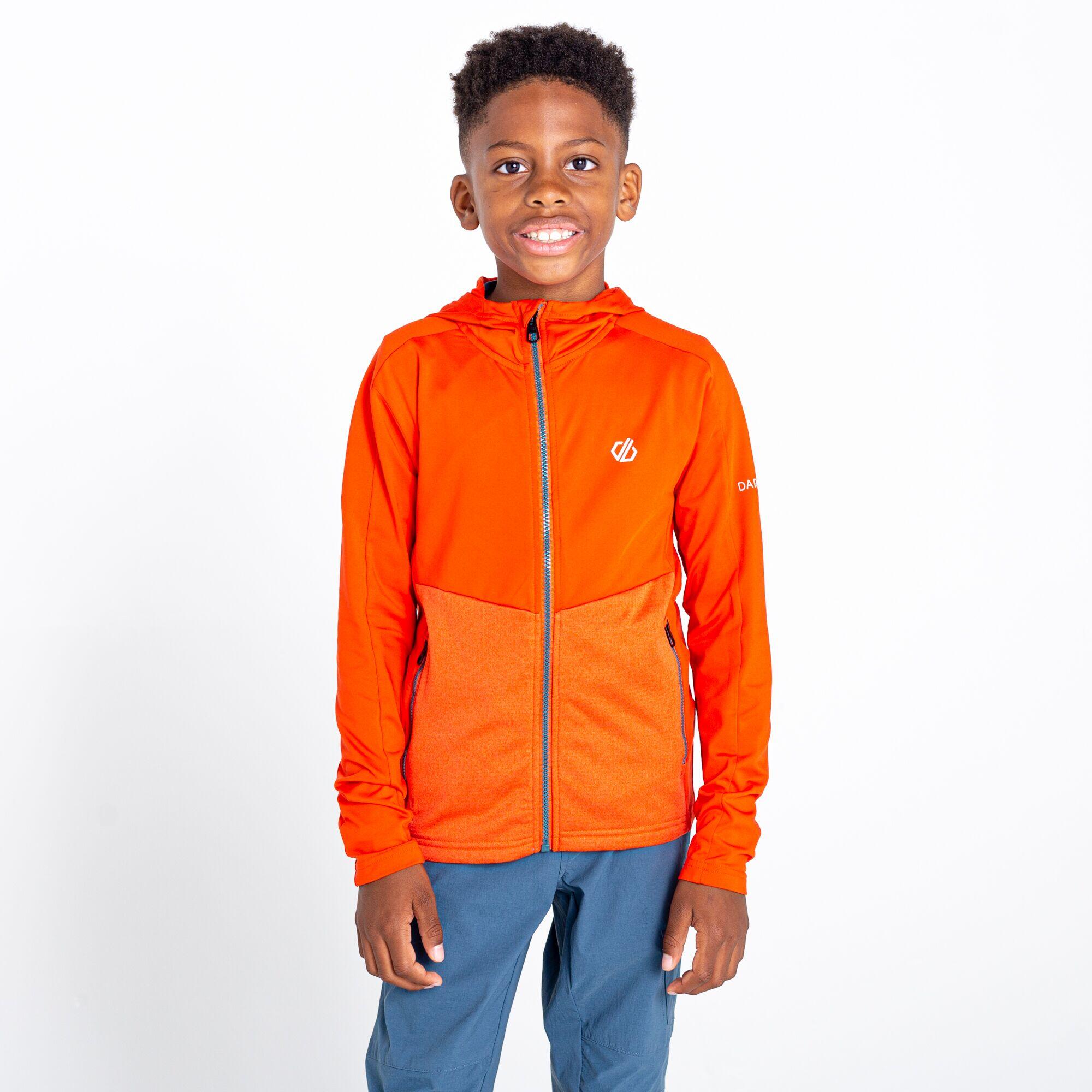 Hastily Core Stretch Kids Walking Full Zip Fleece - Burnt Salmon 1/5