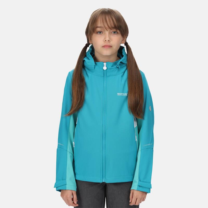 Acidity softshell wandeljas met volledige rits voor kinderen - Blauw