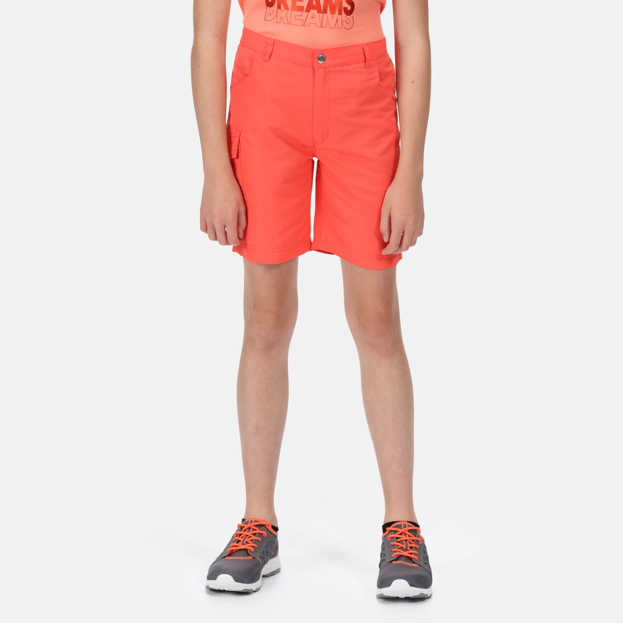 REGATTA Sorcer II Kids Walking Shorts - Neon Peach