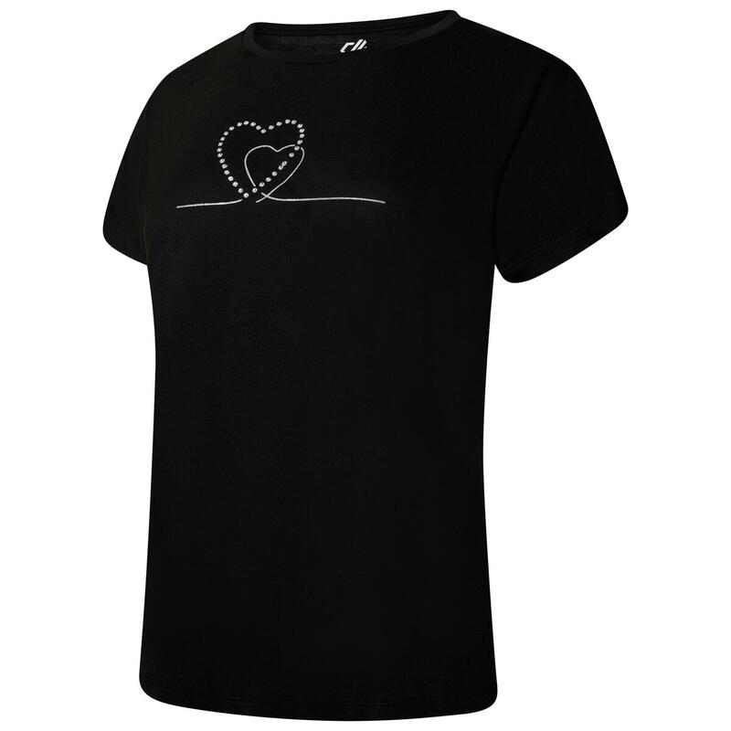 Crystallize fitness-T-shirt met korte mouwen voor dames - Donkergrijs