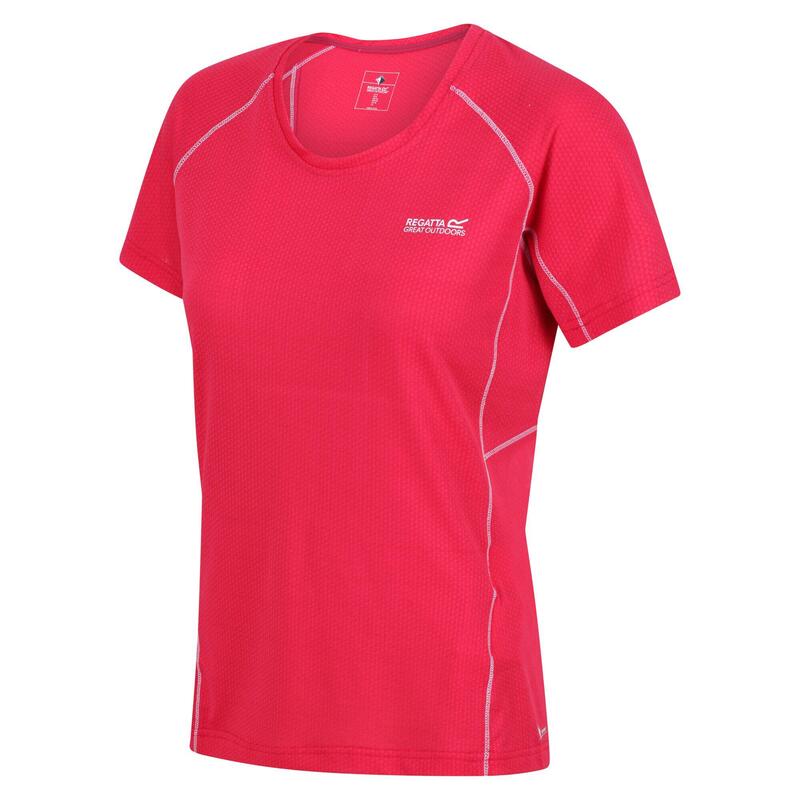 Devote II Fitness-T-shirt voor dames - Donkerroze