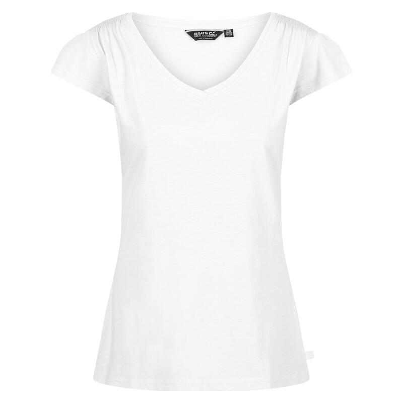 Francine Kurzärmeliges Fitnessshirt für Damen - Weiß