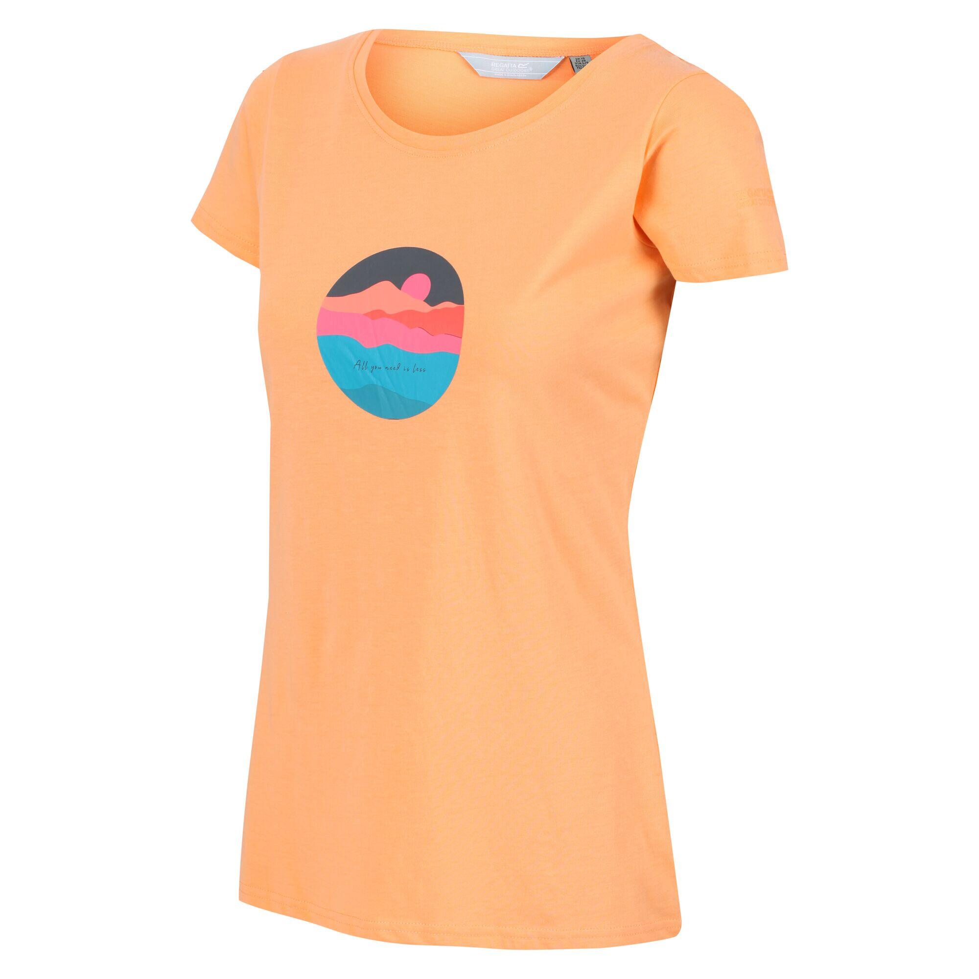 Breezed II Women's Walking T-Shirt - Papaya Orange 4/5