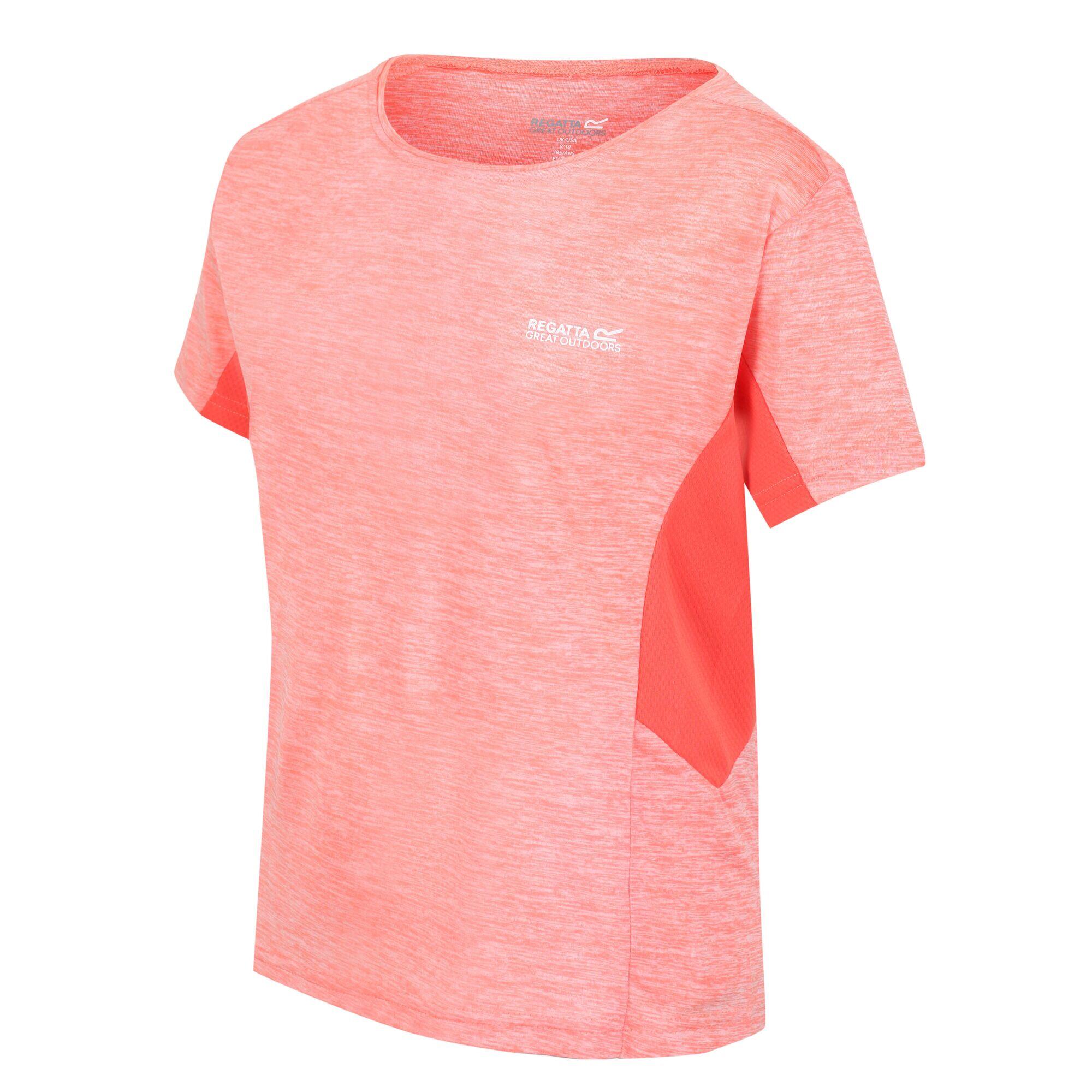 Takson III Kids Hiking Short Sleeve T-Shirt - Pink Coral 4/5