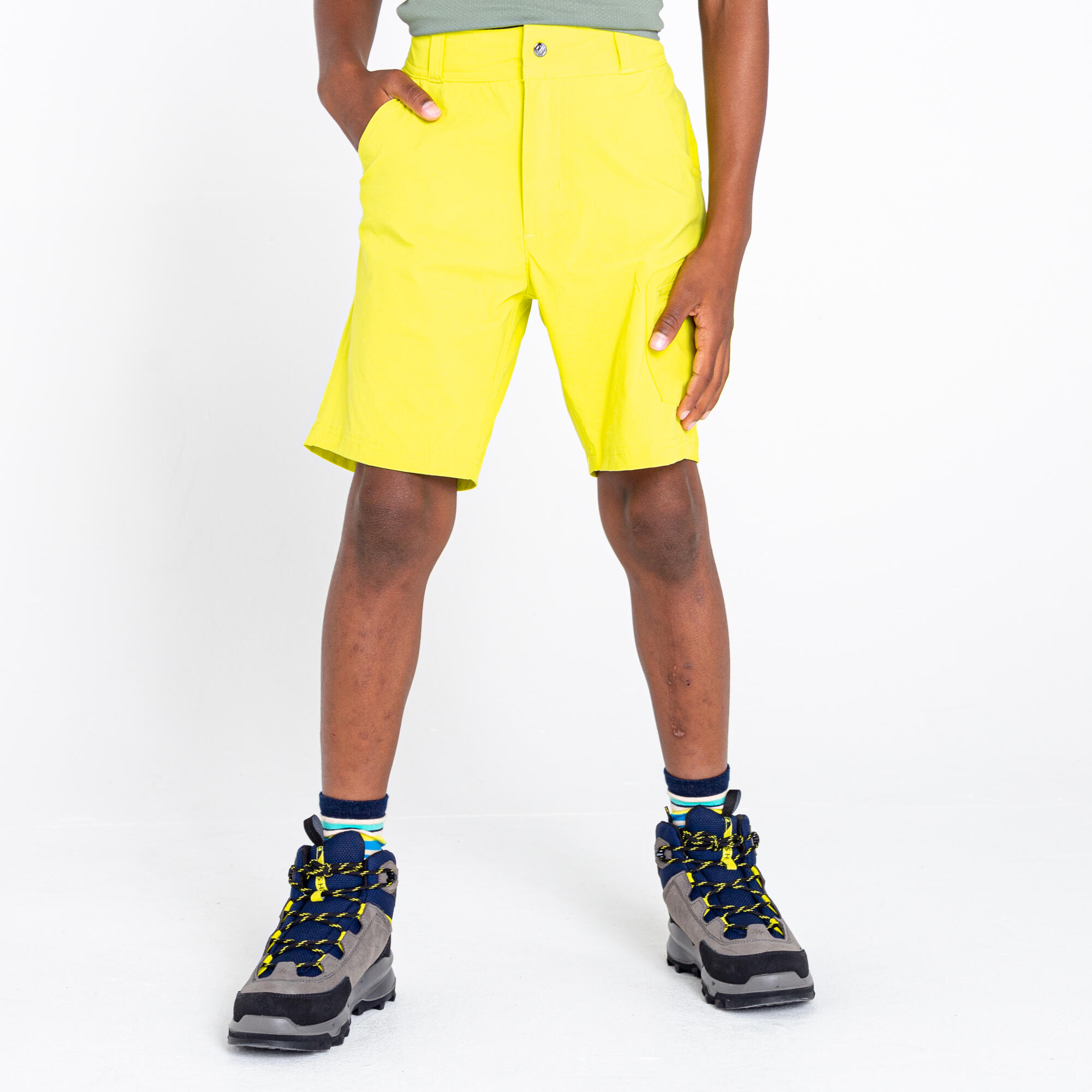 Reprise II Kids Hiking Shorts - Neon Green Spring 2/5