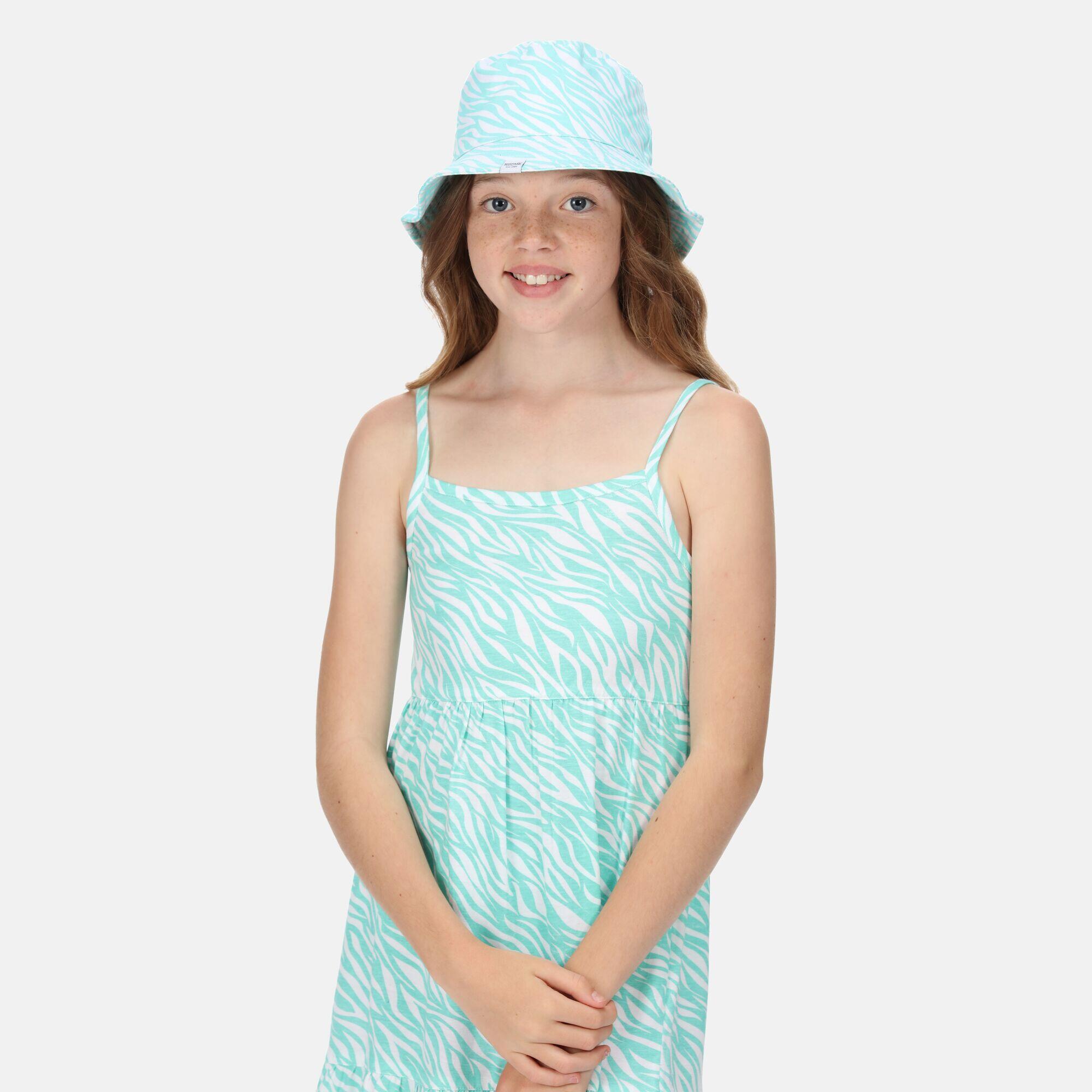 Crow Kids Walking Bucket Hat - Aruba Blue 1/4