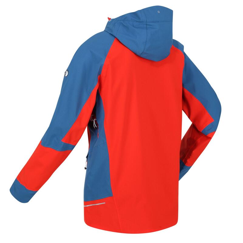 Giacca Impermeabile Uomo Regatta Highton Pro Rosso Fuoco Blu Dinastico