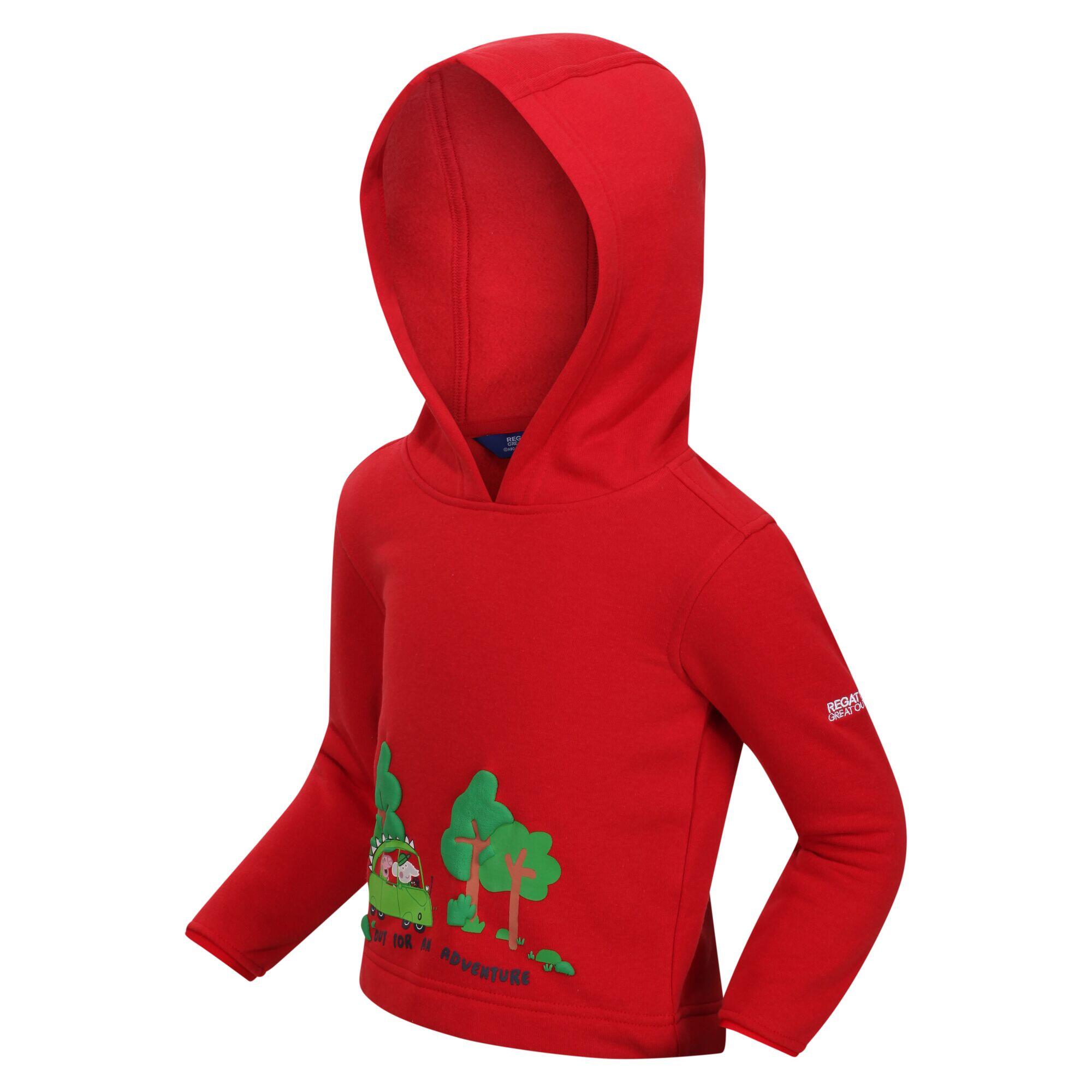 Peppa Pig Kids' Hiking Graphic Hoodie - Dark Red 1/5