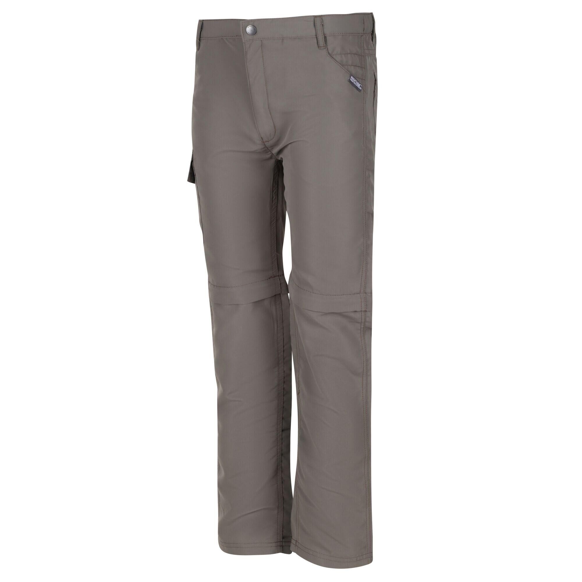 REGATTA Sorcer II Kids Walking Zip-Off Trousers - Tree Top Brown