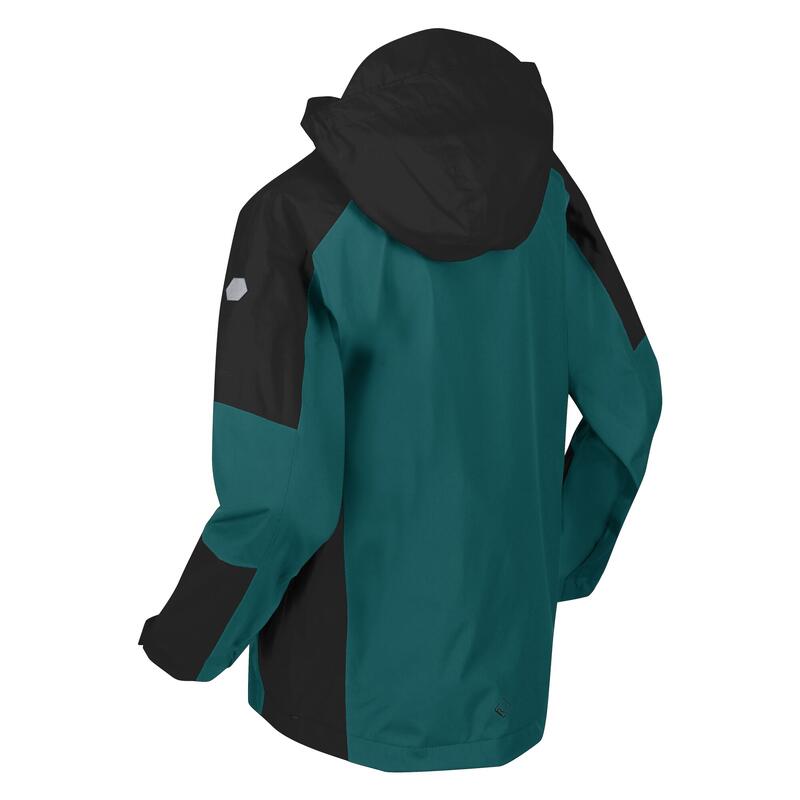 Veste imperméable CALDERDALE Enfant (Vert sarcelle / Noir)